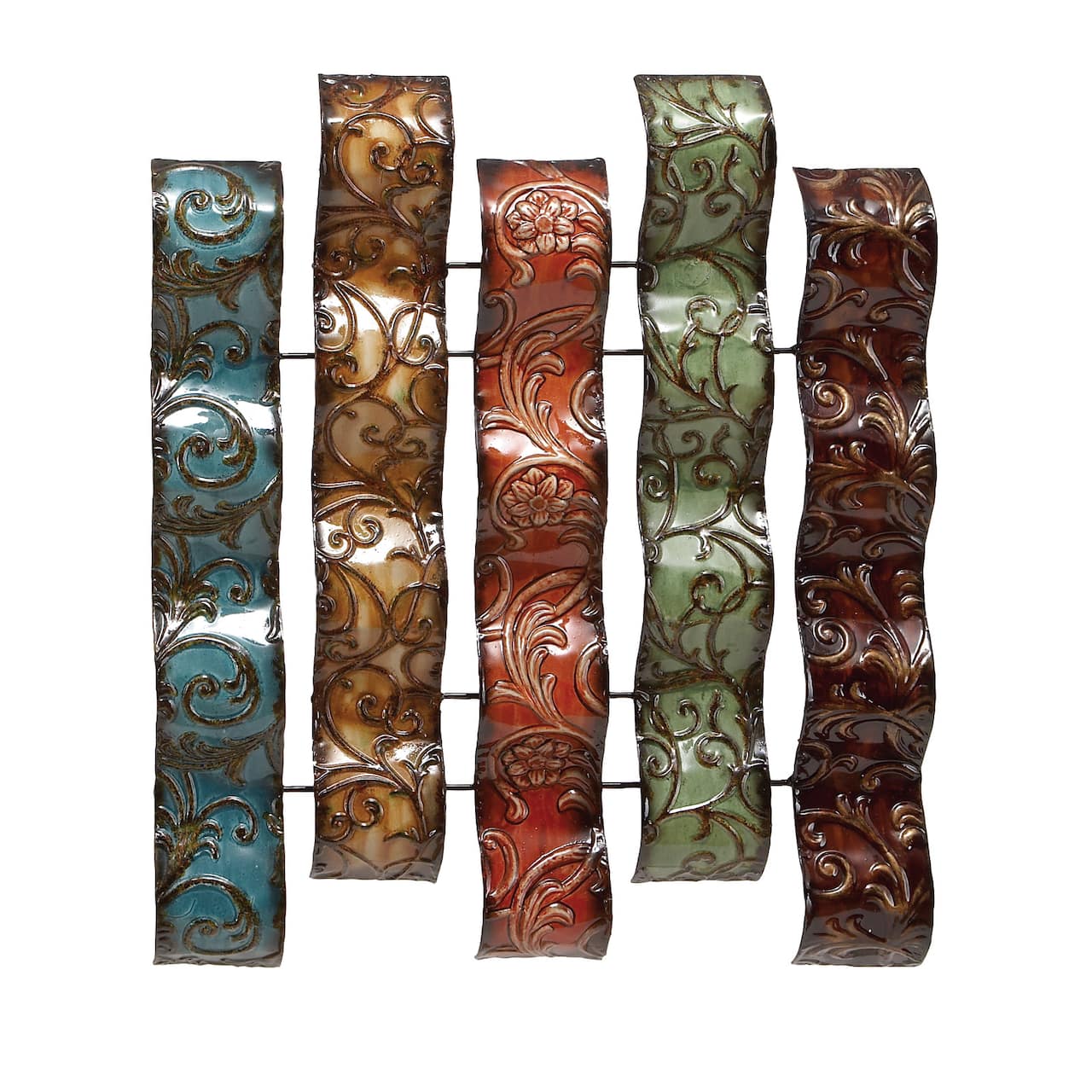 Multicolored Metal Traditional Abstract Wall Décor